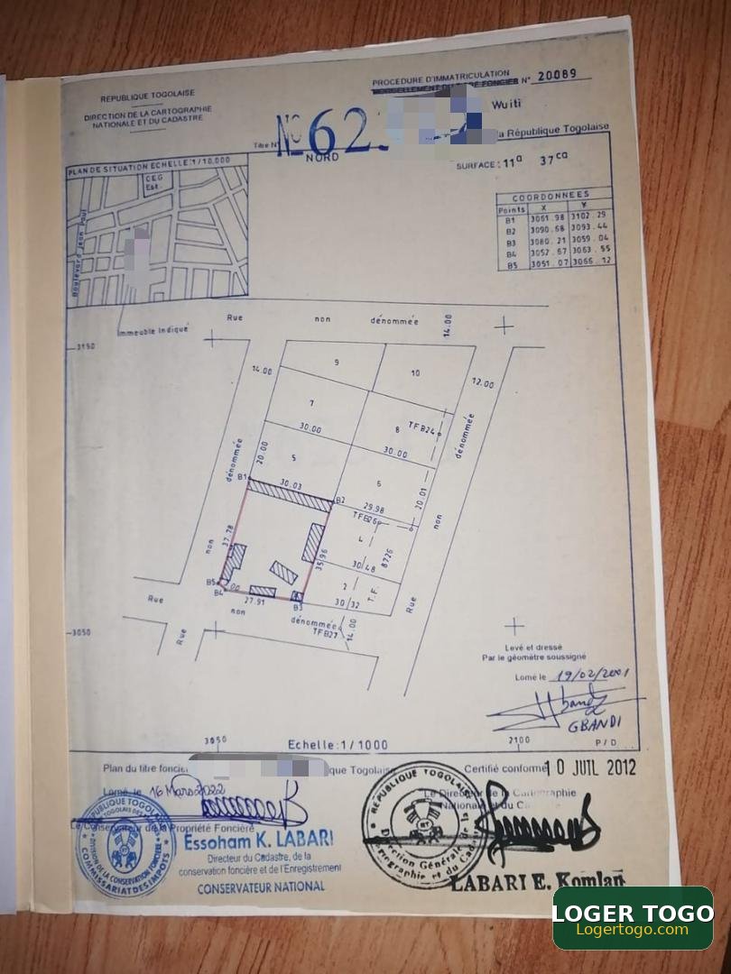TERRAIN 2,LOT (1200m²) À VENDRE À LOMÉ QUARTIER NUKAFU - Photo 1