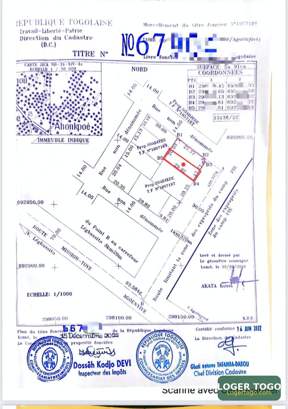 Terrain a vendre