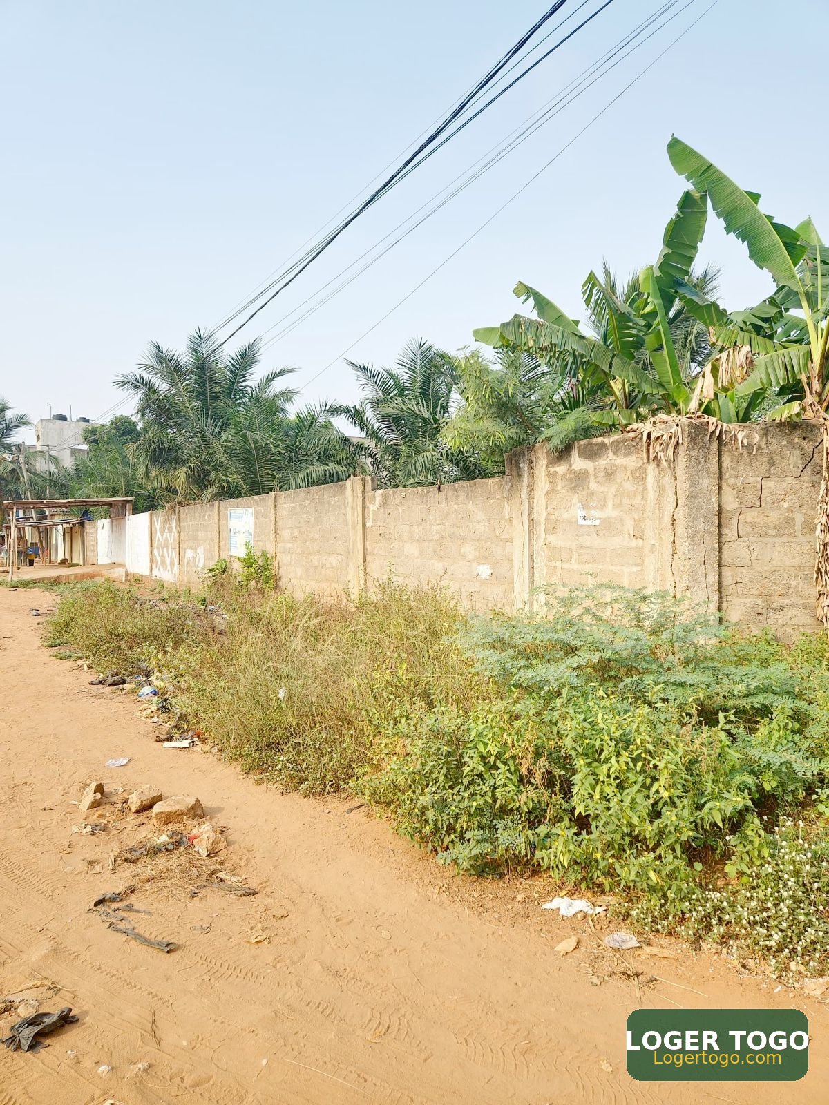 Terrain 1/2 lots Agoe Anokui base de 400m goudron - Photo 3