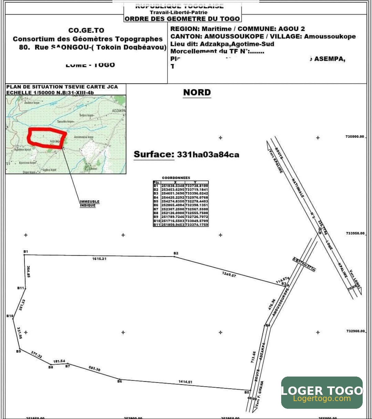 Terrain Agricole en Vente à Amouzoukopé 13 km
